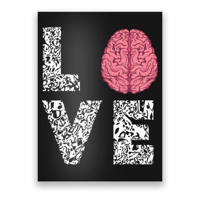 Neuro Nurse Love Brain Nurselife Neuroscience Nursing Poster