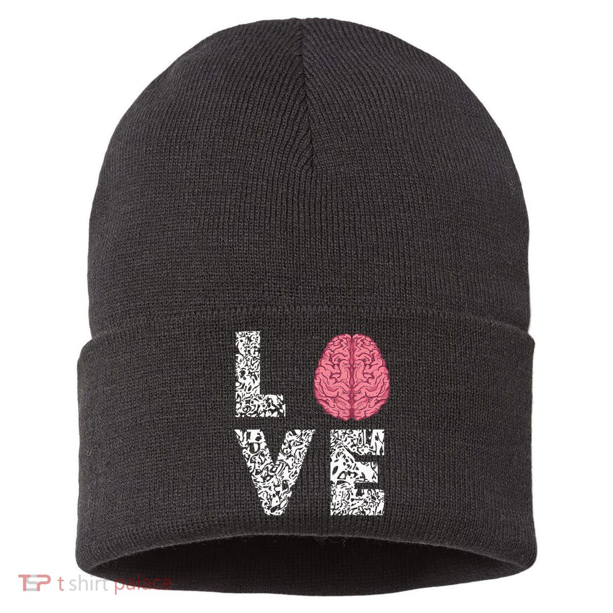 Neuro Nurse Love Brain Nurselife Neuroscience Nursing Sustainable Knit Beanie