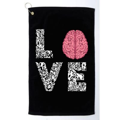 Neuro Nurse Love Brain Nurselife Neuroscience Nursing Platinum Collection Golf Towel