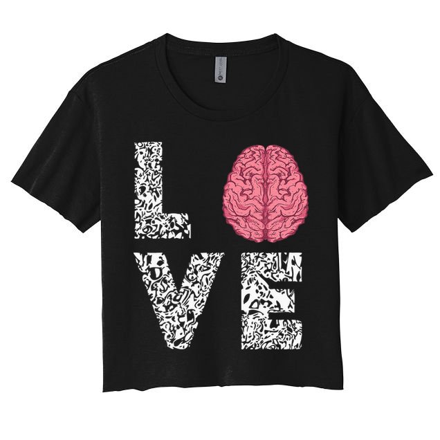 Neuro Nurse Love Brain Nurselife Neuroscience Nursing Crop Top