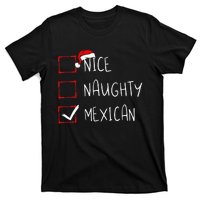 Nice Naughty Mexican Christmas Mexico Heritage Roots T-Shirt