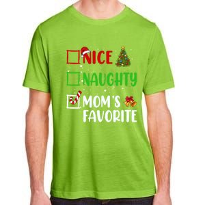 Nice Naughty MomS Favorite Christmas List Holiday Xmas 2024 Gift Adult ChromaSoft Performance T-Shirt