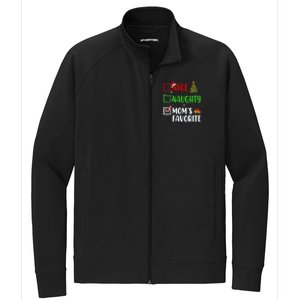 Nice Naughty MomS Favorite Christmas List Holiday Xmas 2024 Gift Stretch Full-Zip Cadet Jacket