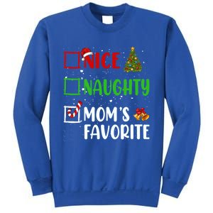 Nice Naughty MomS Favorite Christmas List Holiday Xmas 2024 Gift Sweatshirt