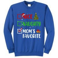 Nice Naughty MomS Favorite Christmas List Holiday Xmas 2024 Gift Sweatshirt