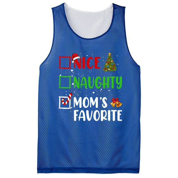 Nice Naughty MomS Favorite Christmas List Holiday Xmas 2024 Gift Mesh Reversible Basketball Jersey Tank