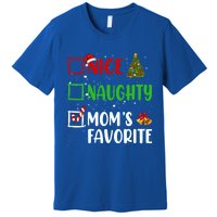 Nice Naughty MomS Favorite Christmas List Holiday Xmas 2024 Gift Premium T-Shirt