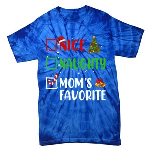 Nice Naughty MomS Favorite Christmas List Holiday Xmas 2024 Gift Tie-Dye T-Shirt