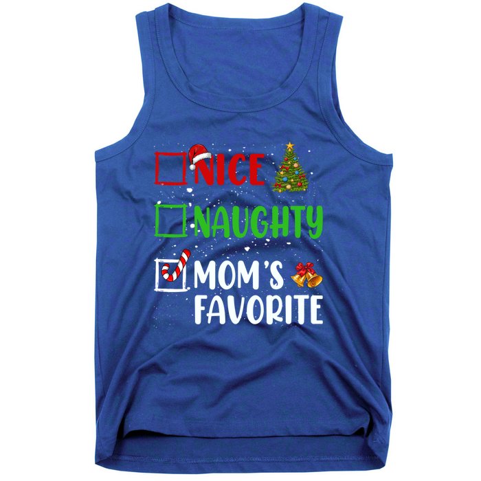 Nice Naughty MomS Favorite Christmas List Holiday Xmas 2024 Gift Tank Top