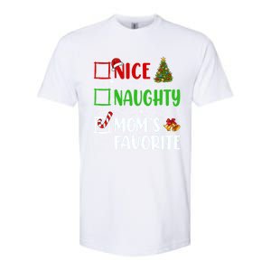 Nice Naughty MomS Favorite Christmas List Holiday Xmas 2024 Gift Softstyle CVC T-Shirt