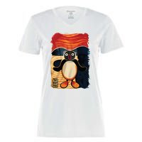 Noot Noot Madafakas Pingu Penguin Scream Anime Manga Women's Momentum V-Neck T-Shirt