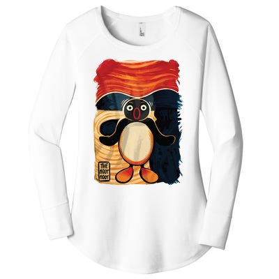 Noot Noot Madafakas Pingu Penguin Scream Anime Manga Women's Perfect Tri Tunic Long Sleeve Shirt