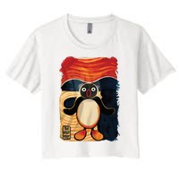 Noot Noot Madafakas Pingu Penguin Scream Anime Manga Women's Crop Top Tee