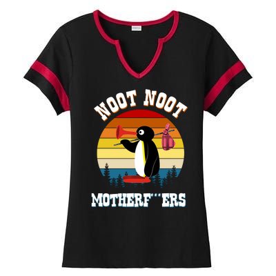 Noot Noot Motherf***ers Penguin Ladies Halftime Notch Neck Tee