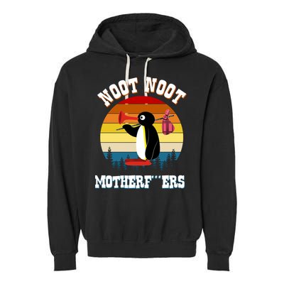 Noot Noot Motherf***ers Penguin Garment-Dyed Fleece Hoodie