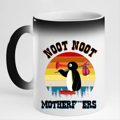 Noot Noot Motherf***ers Penguin 11oz Black Color Changing Mug