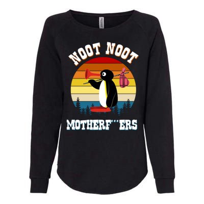 Noot Noot Motherf***ers Penguin Womens California Wash Sweatshirt