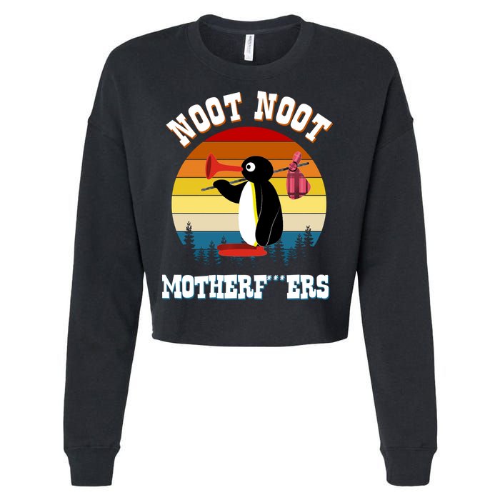 Noot Noot Motherf***ers Penguin Cropped Pullover Crew