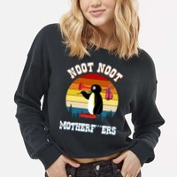 Noot Noot Motherf***ers Penguin Cropped Pullover Crew