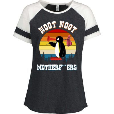 Noot Noot Motherf***ers Penguin Enza Ladies Jersey Colorblock Tee