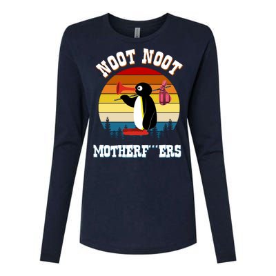 Noot Noot Motherf***ers Penguin Womens Cotton Relaxed Long Sleeve T-Shirt