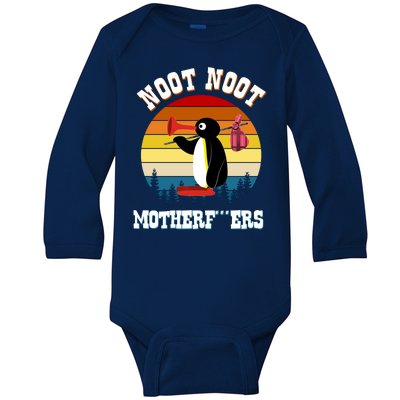 Noot Noot Motherf***ers Penguin Baby Long Sleeve Bodysuit