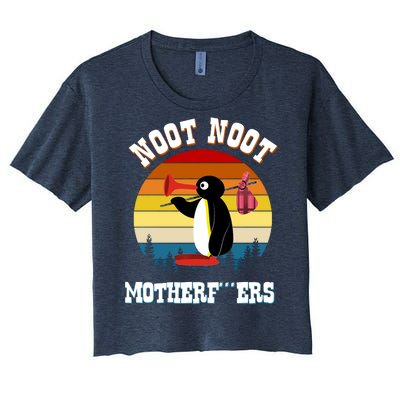 Noot Noot Motherf***ers Penguin Women's Crop Top Tee