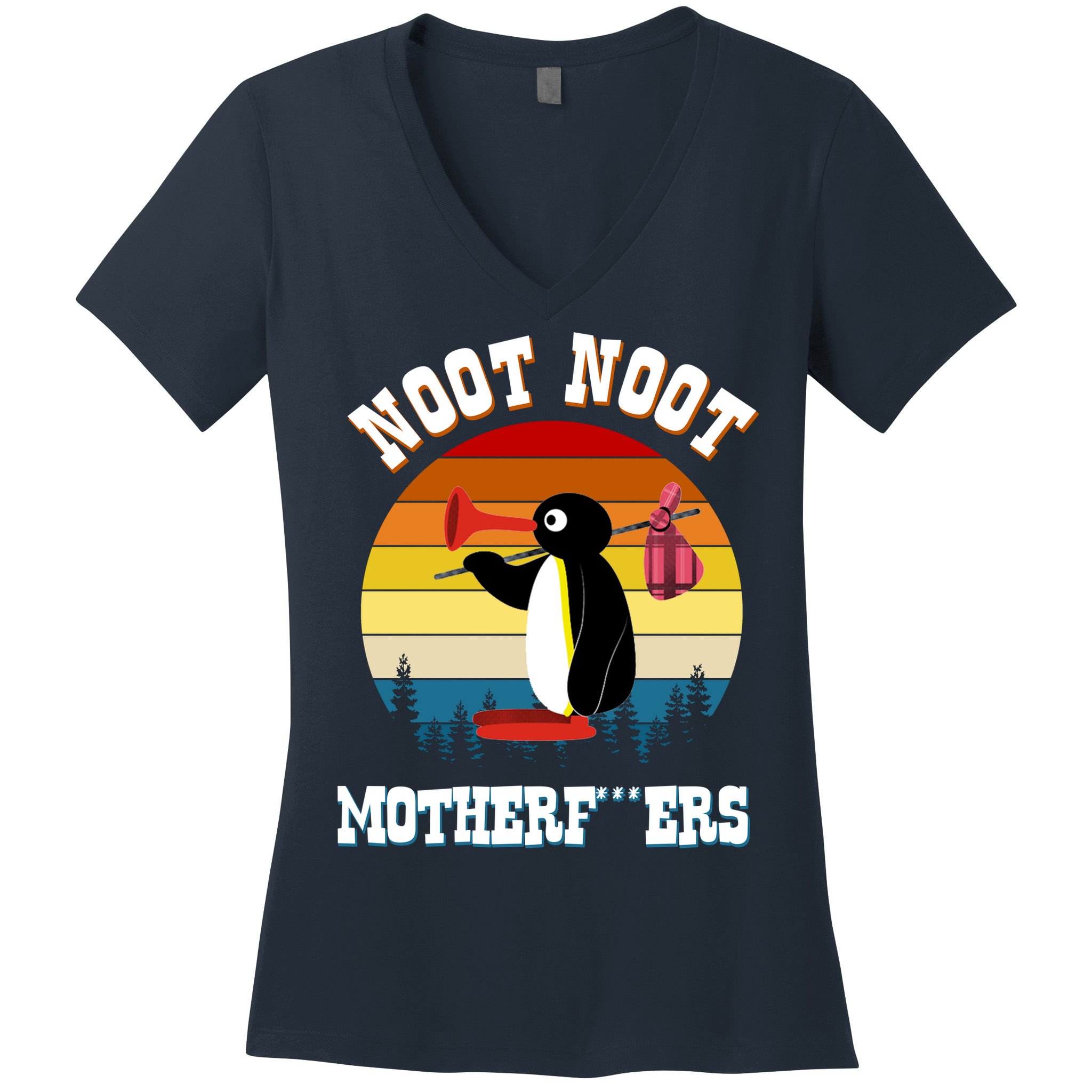 Noot Noot Motherf***ers Penguin Women's V-Neck T-Shirt