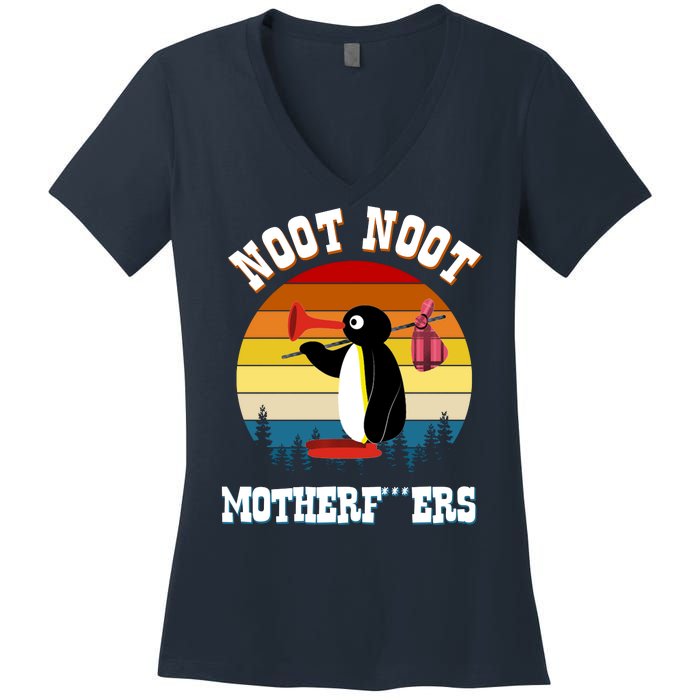 Noot Noot Motherf***ers Penguin Women's V-Neck T-Shirt