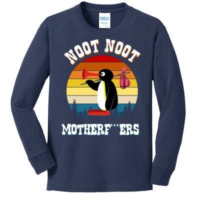 Noot Noot Motherf***ers Penguin Kids Long Sleeve Shirt