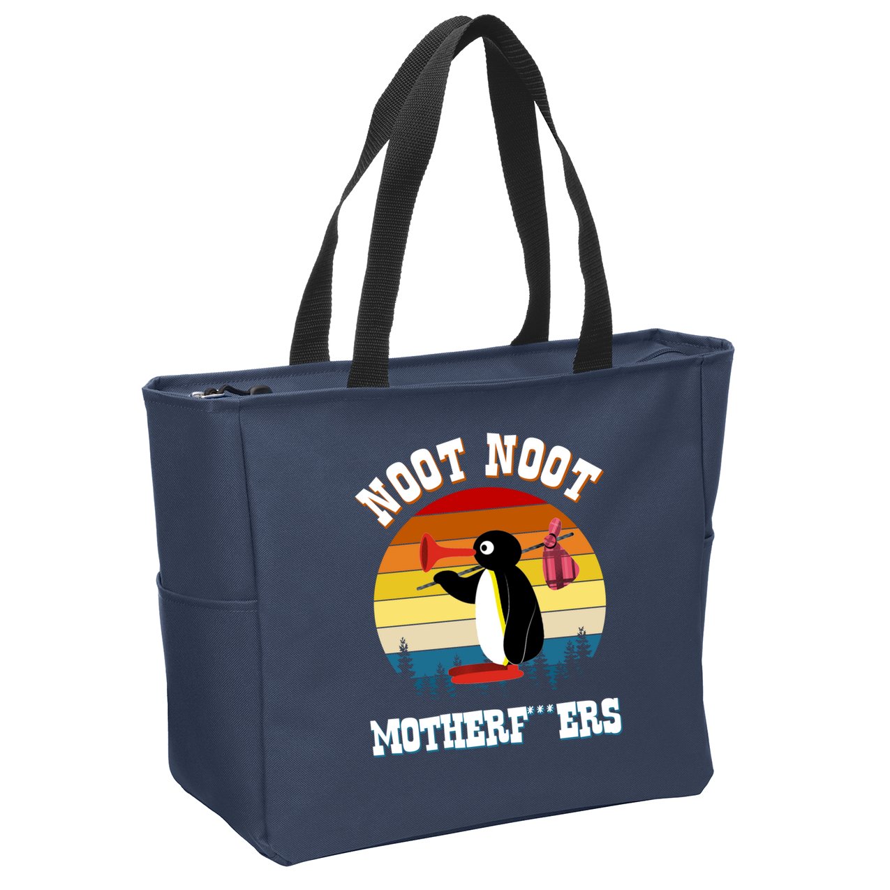 Noot Noot Motherf***ers Penguin Zip Tote Bag