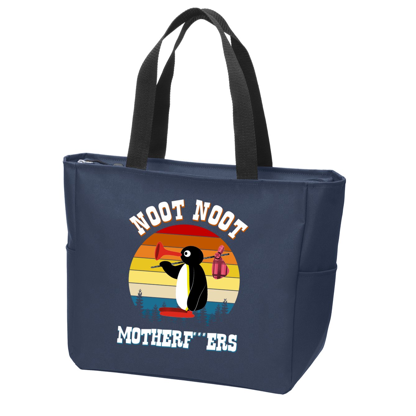 Noot Noot Motherf***ers Penguin Zip Tote Bag