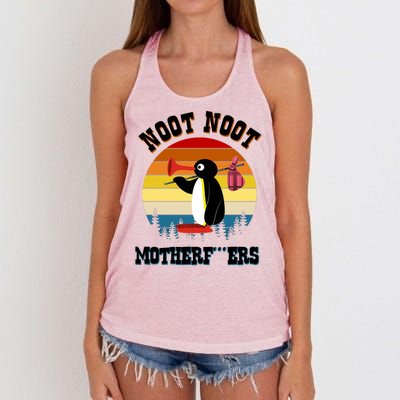 Noot Noot Motherf***ers Penguin Women's Knotted Racerback Tank