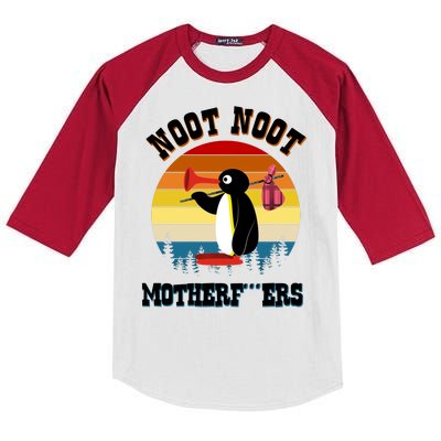 Noot Noot Motherf***ers Penguin Kids Colorblock Raglan Jersey