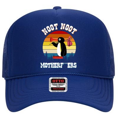 Noot Noot Motherf***ers Penguin High Crown Mesh Back Trucker Hat