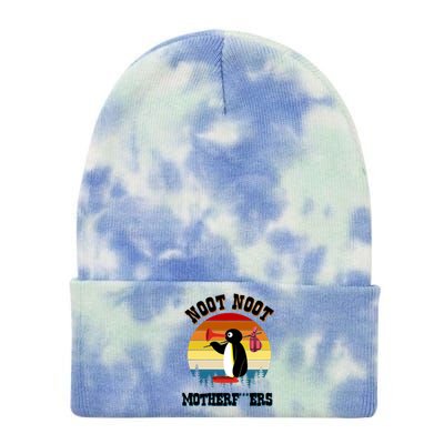 Noot Noot Motherf***ers Penguin Tie Dye 12in Knit Beanie