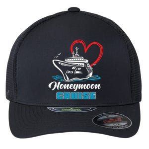 Newlywed Newly Married Cruising Matching Honeymoon Cruise Flexfit Unipanel Trucker Cap