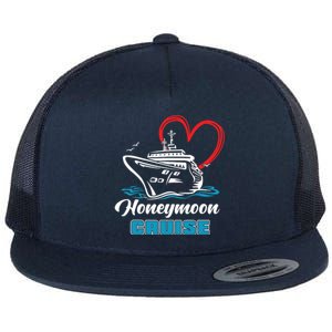 Newlywed Newly Married Cruising Matching Honeymoon Cruise Flat Bill Trucker Hat