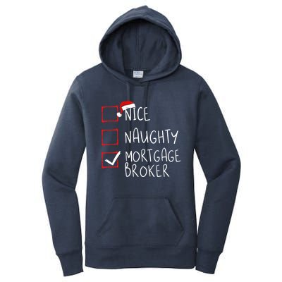 Nice Naughty Mortgage Broker Christmas Xmas Santa Claus Cute Gift Women's Pullover Hoodie