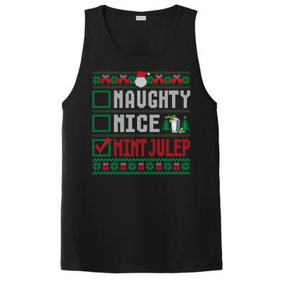 Naughty Nice Mint Julep Christmas List Cocktail Christmas Gift PosiCharge Competitor Tank