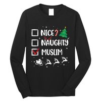 Naughty Nice Muslim Christmas Funny Santa Hat Xmas Gifts Long Sleeve Shirt