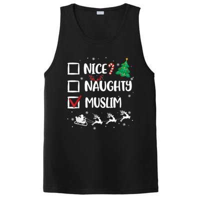 Naughty Nice Muslim Christmas Funny Santa Hat Xmas Gifts PosiCharge Competitor Tank