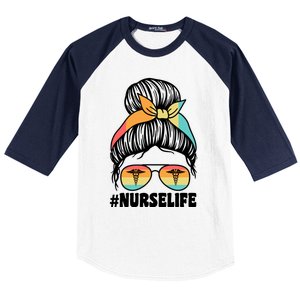 Nurselife Nurses Medical Job Gift Baseball Sleeve Shirt