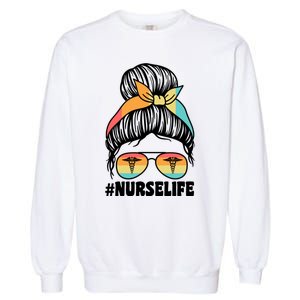 Nurselife Nurses Medical Job Gift Garment-Dyed Sweatshirt