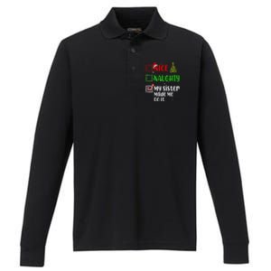 Nice Naughty My Sister Made Me Do It Christmas List Holiday Performance Long Sleeve Polo