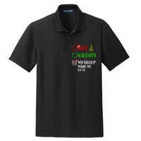 Nice Naughty My Sister Made Me Do It Christmas List Holiday Dry Zone Grid Polo