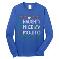 Naughty Nice Mojito Christmas List Mojito Ugly Gift Long Sleeve Shirt