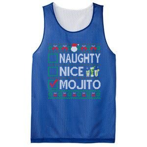 Naughty Nice Mojito Christmas List Mojito Ugly Gift Mesh Reversible Basketball Jersey Tank