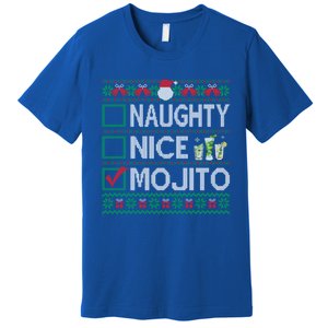 Naughty Nice Mojito Christmas List Mojito Ugly Gift Premium T-Shirt