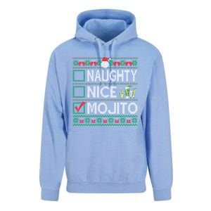 Naughty Nice Mojito Christmas List Mojito Ugly Gift Unisex Surf Hoodie